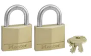 MasterLock 140TAU - Padlock Diamond Brass 40mm 2 Pack