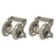 Suncast Handler 200 Foot Plastic Wall Mounted Outdoor Garden Hose Reel (2 Pack)
