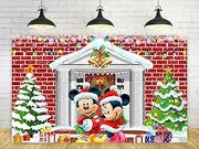 Basifoto Christmas Backdrop, Red and Green, 5x3ft (150cmx90cm), Polyester, Perfect for Home Decoration, Parties, Newborns, Children Baby Shower Photography
