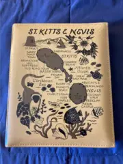 ST.KITTS & NEVIS MAP EMBOSSED PHOTO ALBUM New Factory Sealed Up To 200 4x6