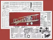 Sterling Model Airplane Plans (UC-FF-RC): ALBATROS DII-A 28" Wingspan 1/12 Scale
