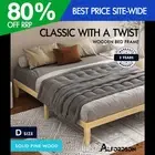 ALFORDSON Bed Frame Wooden Timber Double Size Mattress Base Platform Pramod Oak