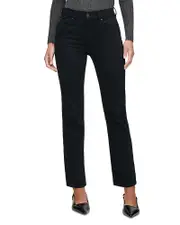DL1961 Mara Straight Mid Rise Instasculpt Ankle Jeans in Black