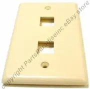 Lot50 Keystone flush Wall face Plate 2/Two/Dual Hole/Jack/Port{IVORY/BEIGE/IV