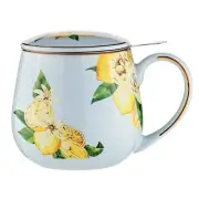 Ashdene Citrus Blooms Tea/Coffee Cup 430ml Drink Mug New Bone China w/ Infuser