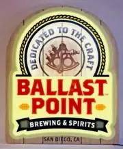Ballast Point Brewing & Spirits Wood Led Sign - New In Box & F/S - 24" x 20"