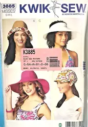 Kwik Sew Pattern 3885 Misses Sz. S-L Hats