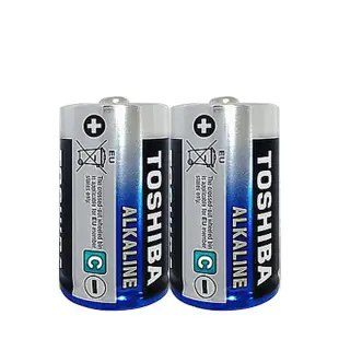 【TOSHIBA 東芝】2號C鹼性電池20入 吊卡盒裝(LR14 1.5V ALKALINE)