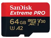 SanDisk Extreme Pro SDXC 64GB 200MB/s R, 90MB/s W, V30, U3, C10 Memory Card