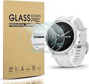 Suoman 3-Pack for Garmin Fenix 6S Screen Protector Tempered Glass for Garmin Fenix 6S / 6S Pro/ 6S Sapphire [2.5D 9H Hardness][Anti-Scratch] (Not Fit for Fenix 6/6X)