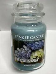 Yankee Candle Blue Hydrangea Large Jar - Classic Label - NEW - Pour Date 2016