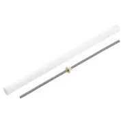 1 Pcs 450mm Lead Screw with Tr8x8 Brass Nut and Plastic Packaging Tube, Silver
