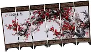 KOCKSHION Small Screen Home Decor Chinese Style Adornment Traditional Panel Room Screen National Art Craft Screen Craft Desktop Art Craft Desktop Folding Screen Desktop Ornament Black Wooden