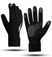 [ZANZER] Thin Winter Gloves, Waterproof Finger Touch Screen Non-Slip Cold Resistant Gloves, Warm Gloves for Men and Women, Perfect for Cycling, Running, Driving, Hiking