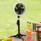 1 Set Electric Fan Strong Wind Temperature Reduction with Power Bank Led Ligth