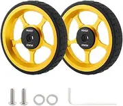 Qianly Folding Bike Push Wheels with Screw for Easywheel Design, Thick Body Gold