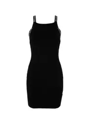 Alexanderwang.t Logo-trimmed Stretch-knit Mini Dress - Black - S (UK8-10 / S) S (UK8-10 / S)