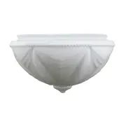 Empire 14&quot; Glass Shade 12 1/4&quot; Fitter, Opal Matte