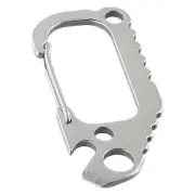 Stainless Carabiner Spring Snap Hook Clip D-ring Keychain Camping Outdoor