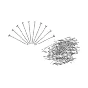 400Pcs Flat Head Pins for Jewelry Making 45mm Brass 20 Gauge Platinum