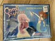 VTG Crystal Sculptures Crystal Sea Horse Kristal 1999 RARE NEW box distressed