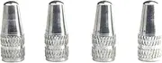Bicycle Valve Stem Cover, 4 Pieces Aluminium Alloy Valve Caps French Style Valve Cap Inner Tube Tyre Caps Tire Valve Dust Cover for Mountain Bikes Road Bikes