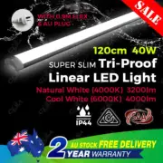 40W 4FT 1200MM LED BATTEN LIGHT SLIM IP44 REPLACE T8 FLUORESCENT TUBE FITTING