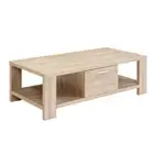 Artiss Coffee Table Wooden Shelf Storage Drawer Tables Thick Tabletop Furniture