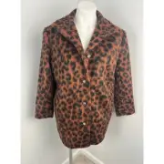 Marine Layer Stephanie Cocoon Cheetah Animal Print Coat XS