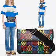 GUCCI BELT BAG 598113 GG SUPREME CANVAS LOGO MONOGRAM PSYCHEDELIC