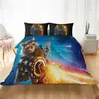 Gunfire Machine Gun War Animal 3D Quilt Duvet Doona Cover Set Pillow case Print