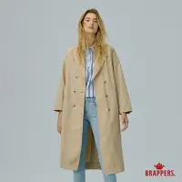 在飛比找Yahoo奇摩購物中心優惠-BRAPPERS 女款 雙排釦長版風衣外套-卡其