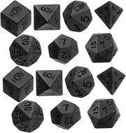 UPKOCH 14Pcs Festival Dice Multi Sided Acrylic Dice for Table Games for Adults Party Favors Game Night Accessories