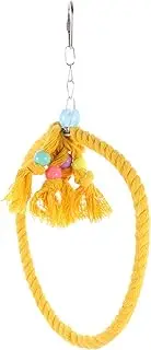 Totority Parrot Rope Swing Durable Bird Perch for Cage Chewing with Stable Hooks for Parrots and Parakeets Bird Accessories for Play and Exploration