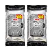 2 x Magic Stainless Steel Wipes (Seconds)