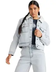 [RVCA] Roy Sherpa Denim Jacket in Ash Blue