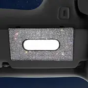 Crystal Diamond Sun Visor Car Tissue Box