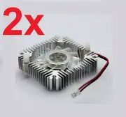2 PCS 55mm 2PIN Aluminum Snowhite Cooling Fan Heatsink Cooler VGA CPU FS006 B7
