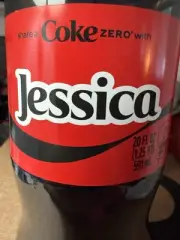 Share a Coke with Jessica 2025 Personalized Gift Coca~Cola Bottle 20oz Zero Jess