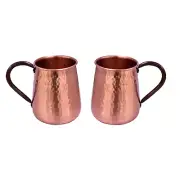 De Kulture Handcrafted Pure Copper Mug Moscow Mule with Handle, Ideal Drinkware