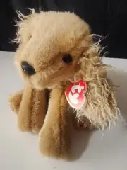 Ty Beanie Buddy Plush - Corky - MWMT 1996 Tan Cocker Spaniel Dog, Retired