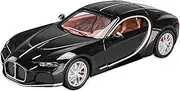 Scale Finished Model Car 1:24 for Bugatti Atlantic Supercar Alloy Car Model Static Diecast Simulation Metal Toy Decoration Gift Miniature Replica Car(Black)
