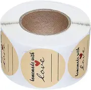 Angoily 1Roll Present Wrapping Sticker Homemade Sealing Labels for Biscuit Bags Party Baking Decor Self Adhesive Design Unique Pattern for Easy Use and Eye Catching Presentation