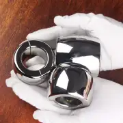 Stainless Steel Magnetic Screw Penis Ring Scrotum Erection Aid Stretcher Delay