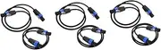 Abaodam 3sets Speaker Cables 4-core Pure Wire Car Audio Speaker Plugs Connector Stage Equipment Marine Wire 2pcs*3