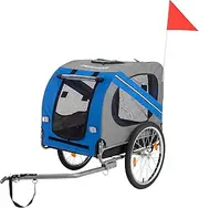 PEXMOR Dog Bike Trailer, Folding Pet Dog Trailer Cart for Bicycle, Bike Cargo Wagon Carrier w/Universal Hitch & 20" Wheel