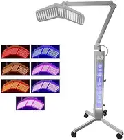 7in1 Led Light Therapy, 360° Rotation Vertical Face Skincare Machine with 50 * 20cm Treatment Area, Adjustable 1-10mw Frequency and 1-30min Timing, 95% High Absorption, for Firm Skin, Brighten