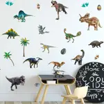 五象設計 卡通恐龍群椰子樹兒童臥室牆面美化裝飾牆貼紙