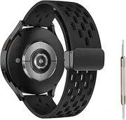 [Jumpsunfun] Watch Band 18mm 19mm 20mm 22mm, Rubber Watch Strap with Magnetic Clasp, Silicone Smart Watch Replacement Strap