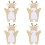 4x The Peanutshell Madagascar Themed Print Washing Mitt Baby Nursery Decor